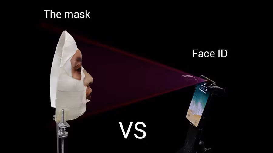 Chiếc mặt nạ mở khóa Face ID trên iPhone X
