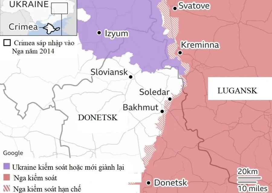 Nga đang dốc toàn lực chiếm Bakhmut, tạo thế thuận lợi để giải phóng hoàn toàn Donetsk Nga đang dốc toàn lực chiếm Bakhmut, tạo thế thuận lợi để giải phóng hoàn toàn Donetsk