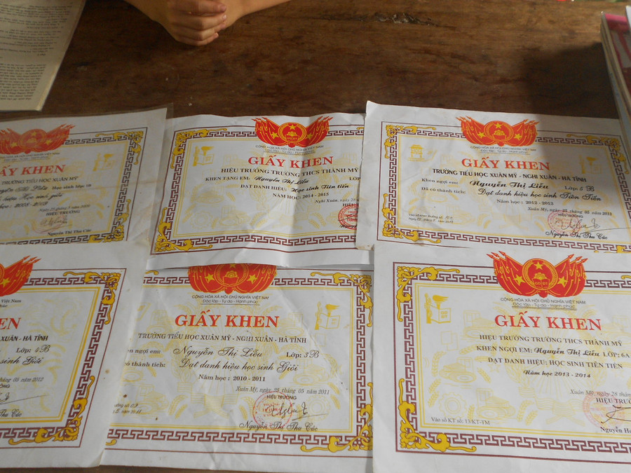 Thành tích học tập của các em