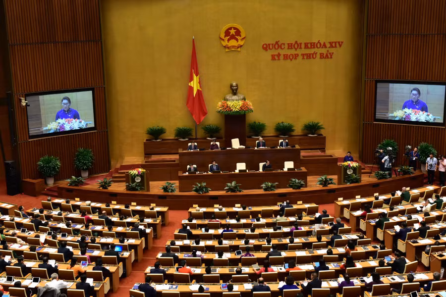 Toàn cảnh phiên khai mạc Kỳ họp thứ Bảy, Quốc hội khóa XIV