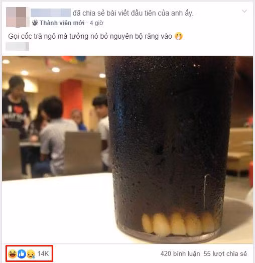 Cốc trà ngô đang khiến dân mạng xôn xao.