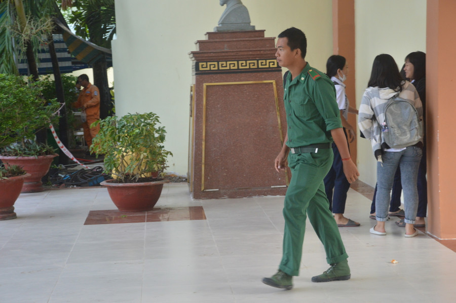 Chiến sĩ biên phòng dự thi.