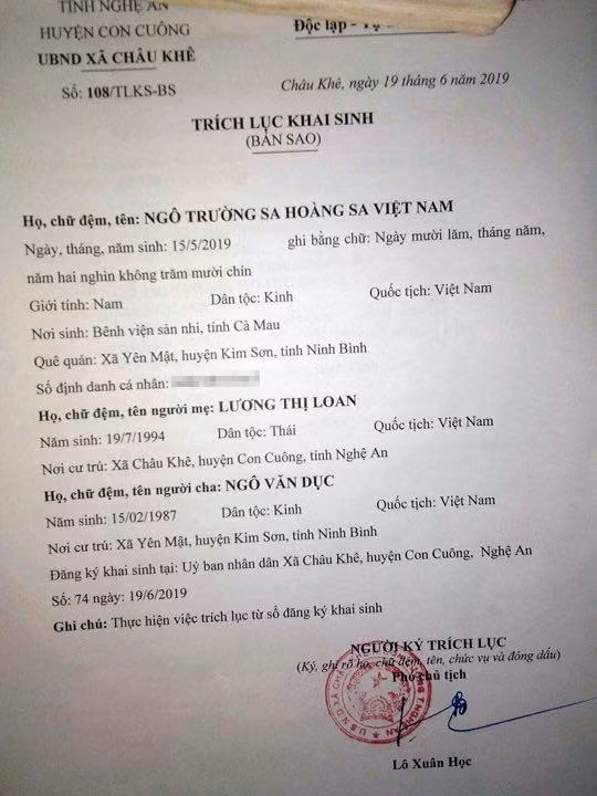 cap vo chong dat ten con dai 7 chu cai gay sot mxh: “ngo truong sa hoang sa viet nam” - 1