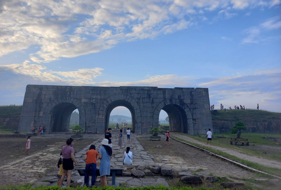 Một góc cổng thành Nam, di sản văn hóa thế giới Thành nhà Hồ. (Ảnh: Triệu Hương)