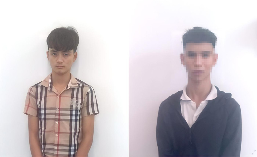 Đối tượng Nguyễn Văn Quốc (trái) và Đ.V.Đ.