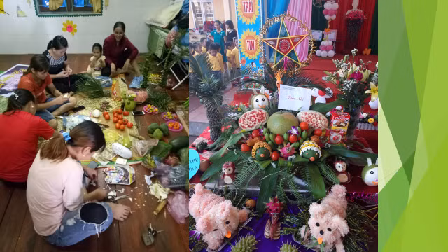 Phụ huynh phối hợp với giáo viên, học sinh tổ chức hội thi cho học sinh