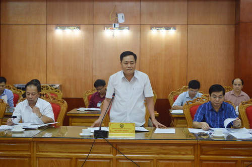 Phó Chủ tịch UBND tỉnh Lạng Sơn Hồ Tiến Thiệu tiếp thu ý kiến đóng góp của đoàn kiểm tra