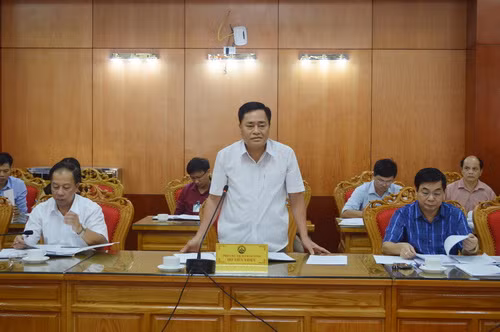 Phó Chủ tịch UBND tỉnh Lạng Sơn Hồ Tiến Thiệu tiếp thu ý kiến đóng góp của đoàn kiểm tra