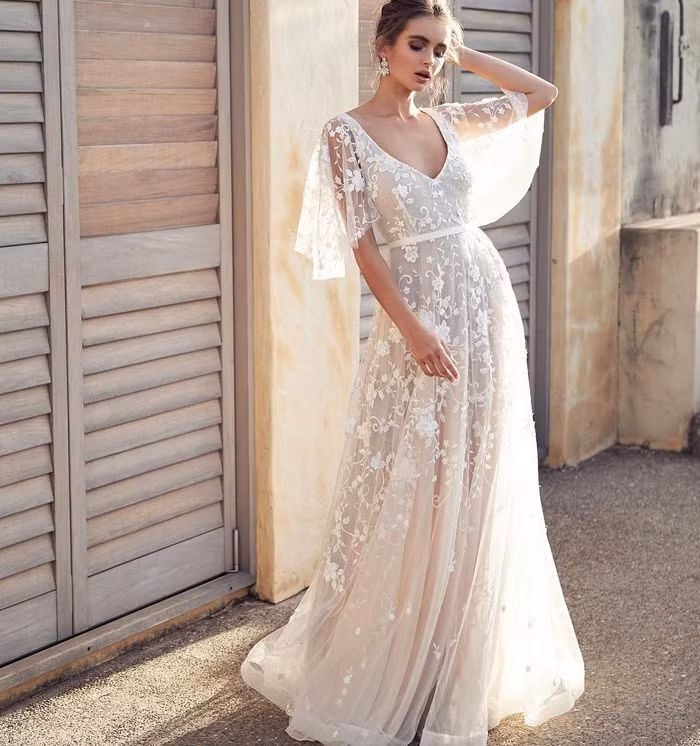 Loạt váy cưới boho đẹp đến ngạt thở cô dâu ưa lãng mạn nào cũng ao ước được diện