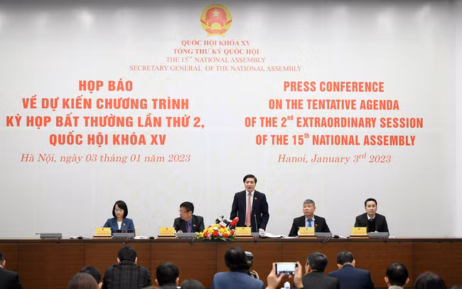 Họp báo về dự kiến chương trình Kỳ họp bất thường lần thứ 2, Quốc hội khóa XV.