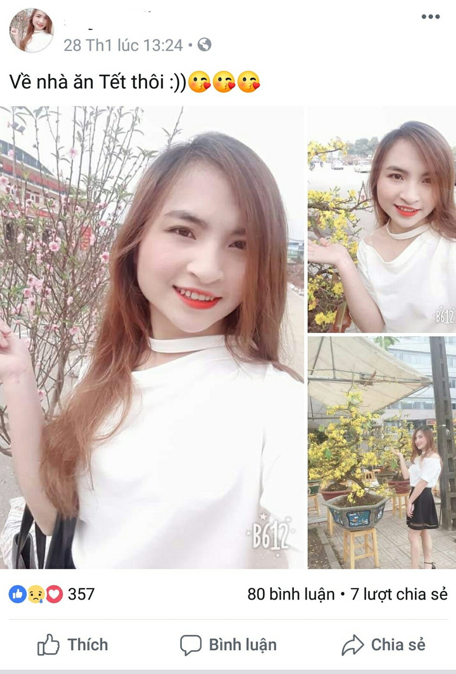 Dòng trạng thái vui vẻ của Mỹ Duyên khi được nghỉ về quê ăn Tết cách đây ít ngày. Dòng trạng thái vui vẻ của Mỹ Duyên khi được nghỉ về quê ăn Tết cách đây ít ngày.