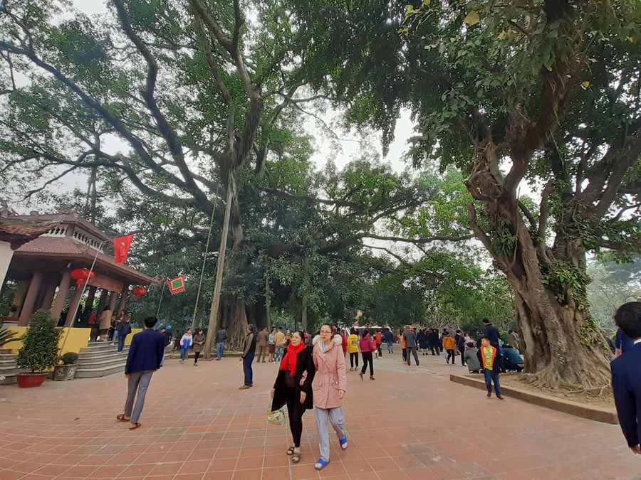 Sáng mùng 3 Tết, du khách vẫn nườm nượp tới đến dâng hương