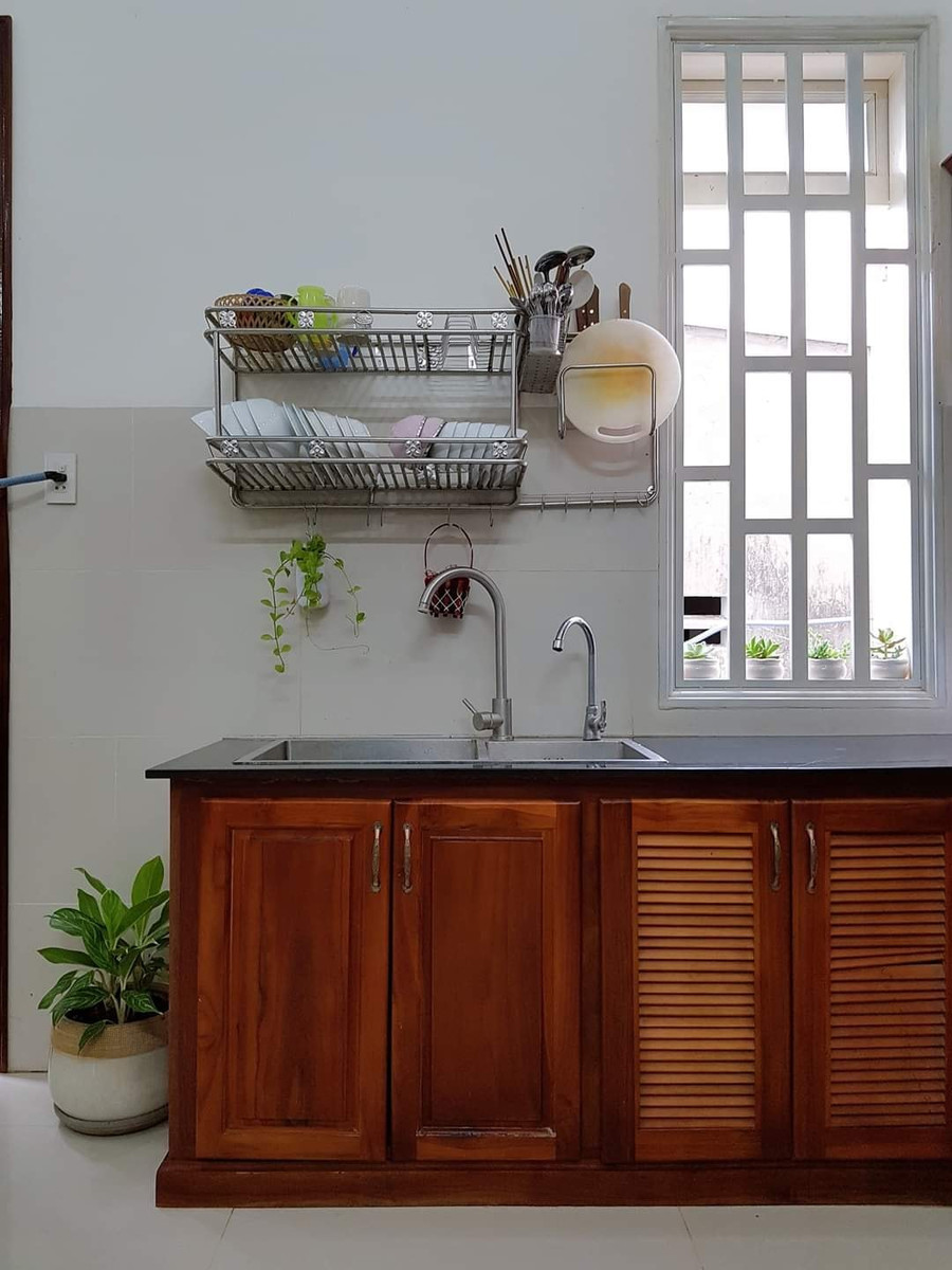 Một góc bồn rửa.