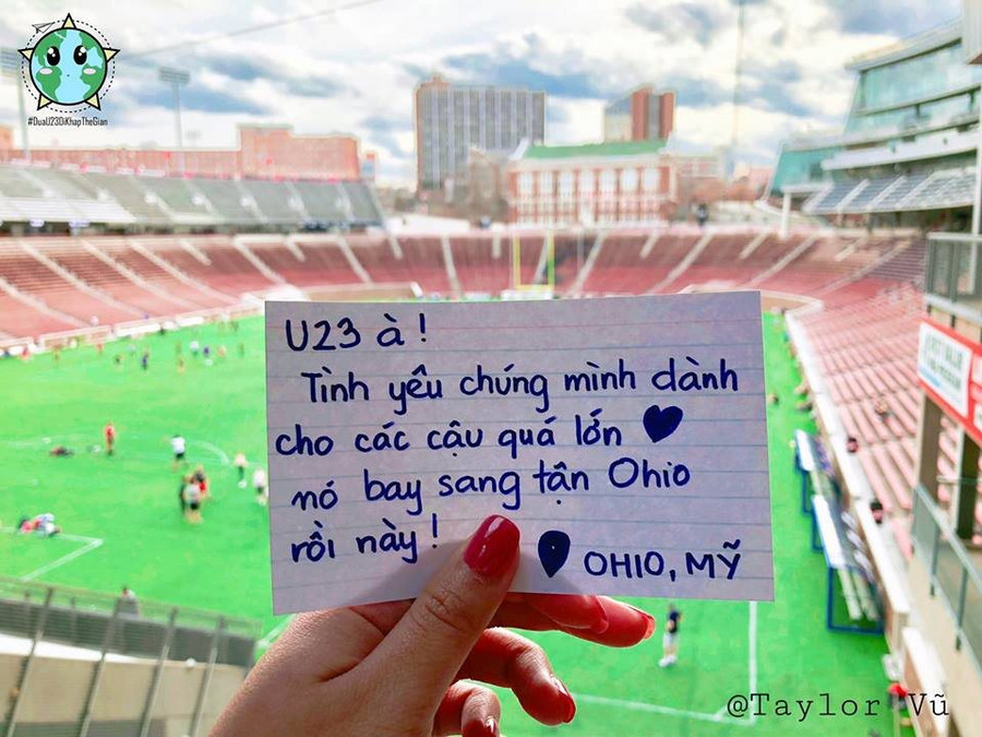 Cùng giới trẻ Việt “Đưa U23 đi khắp thế gian“ ảnh 3 Cùng giới trẻ Việt “Đưa U23 đi khắp thế gian“ ảnh 3