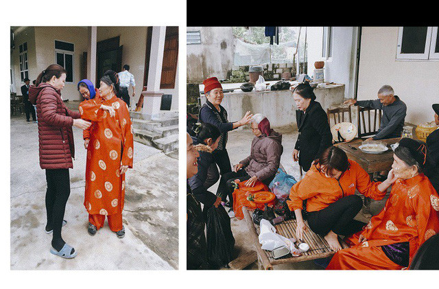 Chụp được khoảng gần 5 phút thì mình vội lên xe hoa đến ủy ban cho kịp giờ. Lên tới nơi rất đông người, các cụ, người nhà cùng chứng kiến đám cưới kim cương. Mình cũng chỉ chụp thêm mấy tấm rồi về vì còn lịch khác nữa”, anh Việt nhớ lại.