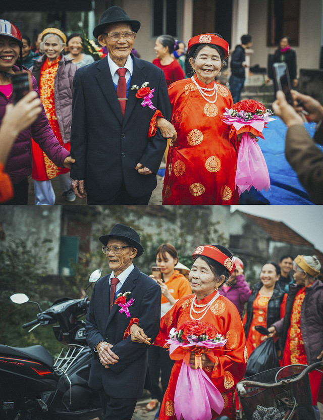  60 năm trước, hai cụ đến với nhau do sự sắp đặt của hai bên gia đình nên chỉ đến khi chính thức tìm hiểu hai cụ mới nhen nhóm tình yêu. Sự duyên dáng trong nụ cười, con người hiền lành, phúc hậu của cụ Tiểm đã khiến cụ Quởng say đắm ngay từ lần gặp đầu tiên. 