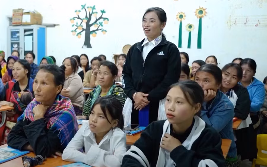 Lớp học ban đầu có 33 học viên giờ đã tăng lên 50 học viên. (Ảnh: NT)