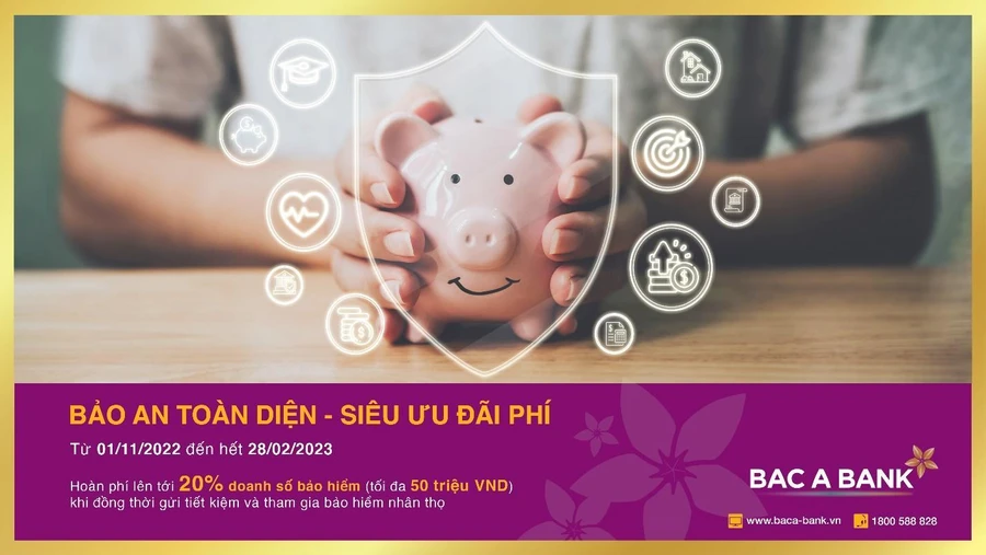 Gửi tiết kiệm tại BAC A BANK, khách hàng được bảo an toàn diện, nhận ưu đãi phí