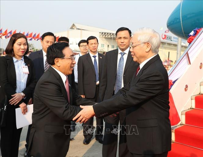 Tổng Bí thư, Chủ tịch nước Nguyễn Phú Trọng bắt đầu chuyến thăm chính thức CHDCND Lào ảnh 2 Tổng Bí thư, Chủ tịch nước Nguyễn Phú Trọng bắt đầu chuyến thăm chính thức CHDCND Lào ảnh 2