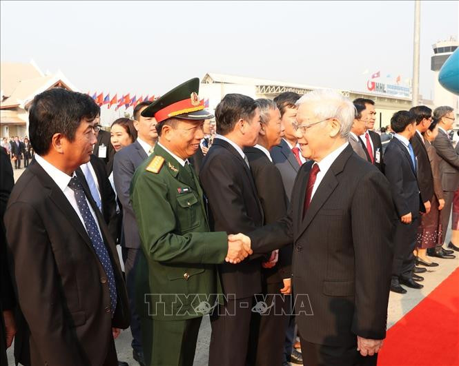Tổng Bí thư, Chủ tịch nước Nguyễn Phú Trọng bắt đầu chuyến thăm chính thức CHDCND Lào ảnh 4 Tổng Bí thư, Chủ tịch nước Nguyễn Phú Trọng bắt đầu chuyến thăm chính thức CHDCND Lào ảnh 4