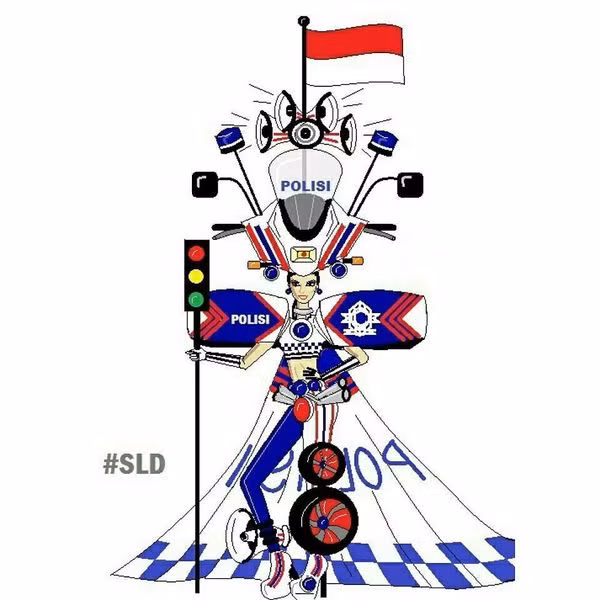 So với Xích lô, Xe máy của Việt Nam thì Xe cảnh sát tuần tra của Indonesia được cho là dễ tạo ấn tượng hơn.