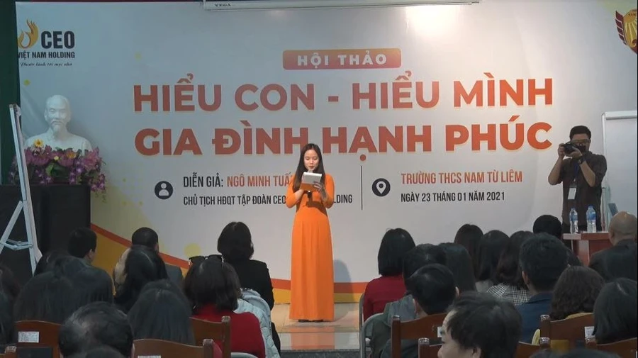 Hội thảo “Hiểu con - Hiểu mình - Gia đình hạnh phúc” được tổ chức tại trường THCS Nam Từ Liêm