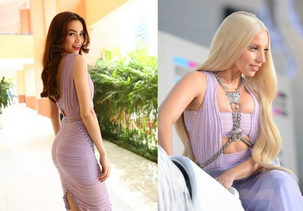 Chiếc váy màu tím oải hương của thương hiệu cao cấp Versace có giá trị ngót nghét gần 120 triệu đồng này đã từng được Lady Gaga làm mẫu đại diện trước đó. Thế nhưng, trông "nữ quái" o ép và nóng mắt bao nhiêu thì Hà Hồ lại đẳng cấp và thanh thoát bấy nhiêu. Chiếc váy màu tím oải hương của thương hiệu cao cấp Versace có giá trị ngót nghét gần 120 triệu đồng này đã từng được Lady Gaga làm mẫu đại diện trước đó. Thế nhưng, trông "nữ quái" o ép và nóng mắt bao nhiêu thì Hà Hồ lại đẳng cấp và thanh thoát bấy nhiêu.