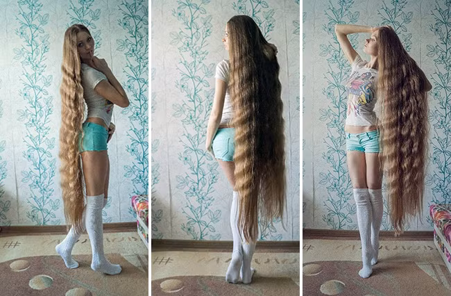 Chiêm ngưỡng mái tóc dài tuyệt đẹp của công chúa Rapunzel đời thực