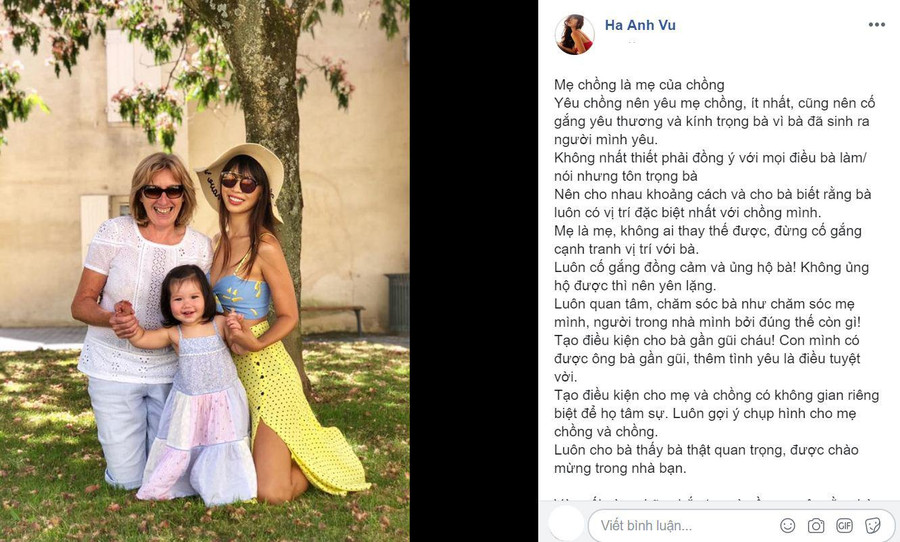 Hà Anh tiết lộ cách cư xử với mẹ chồng Tây, dân mạng Việt phải gật gù khen “quá chuẩn” ảnh 1