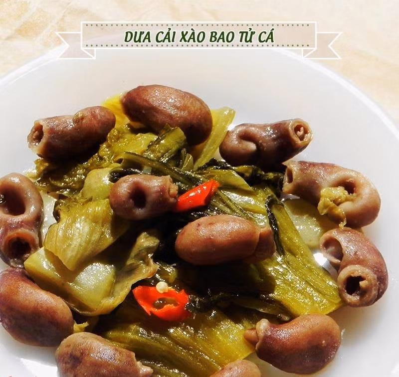 Dưa xào bao tử cá