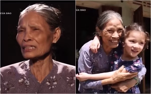 Mẹ ruột của Đào cảm thấy rất hạnh phúc vì con được như ngày hôm nay. (Ảnh bên phải là mẹ Đào cùng cháu là con gái đầu lòng của Đào). Ảnh cắt từ clip