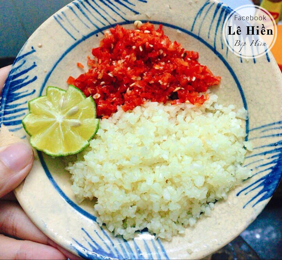 Tỏi ớt băm nhuyễn.