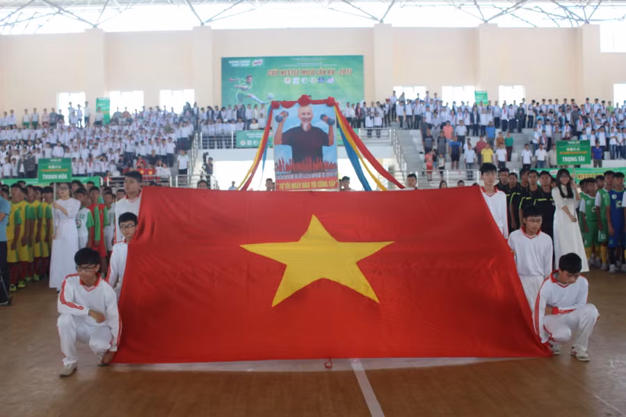 Khai mạc vòng chung kết giải bóng đá Hội khỏe Phù Đổng Cúp Milo năm 2017