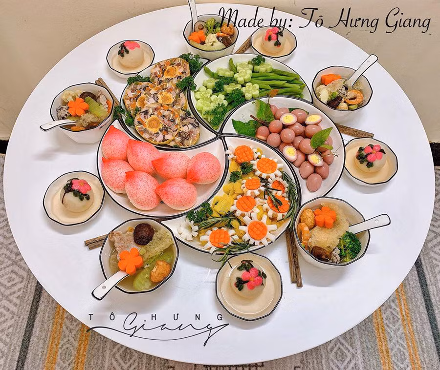 Mãn nhãn mâm cỗ cúng Tất niên chị em chia sẻ gây sốt trên mạng xã hội