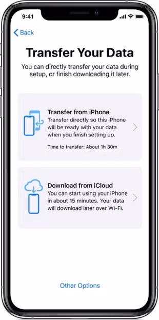 Cách chuyển dữ liệu từ iPhone cũ sang iPhone mới bằng tiện ích trên iOS 12.4