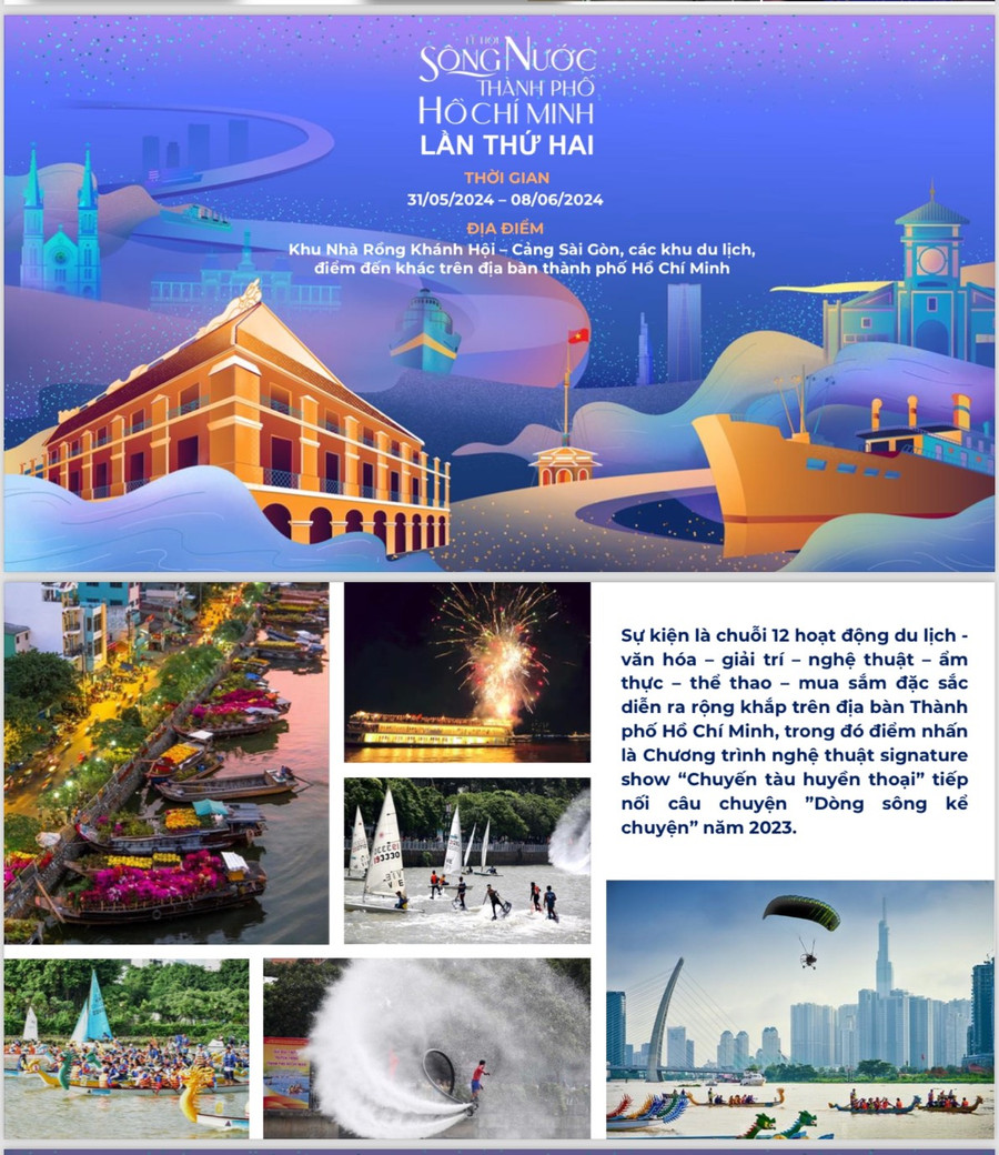 Các hoạt động du lịch được triển khai trong năm 2024 của ngành du lịch TPHCM khá đa dạng. Các hoạt động du lịch được triển khai trong năm 2024 của ngành du lịch TPHCM khá đa dạng.