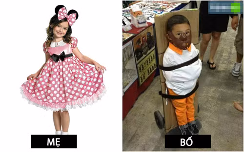 Sự khác nhau khi bố và mẹ trông con.