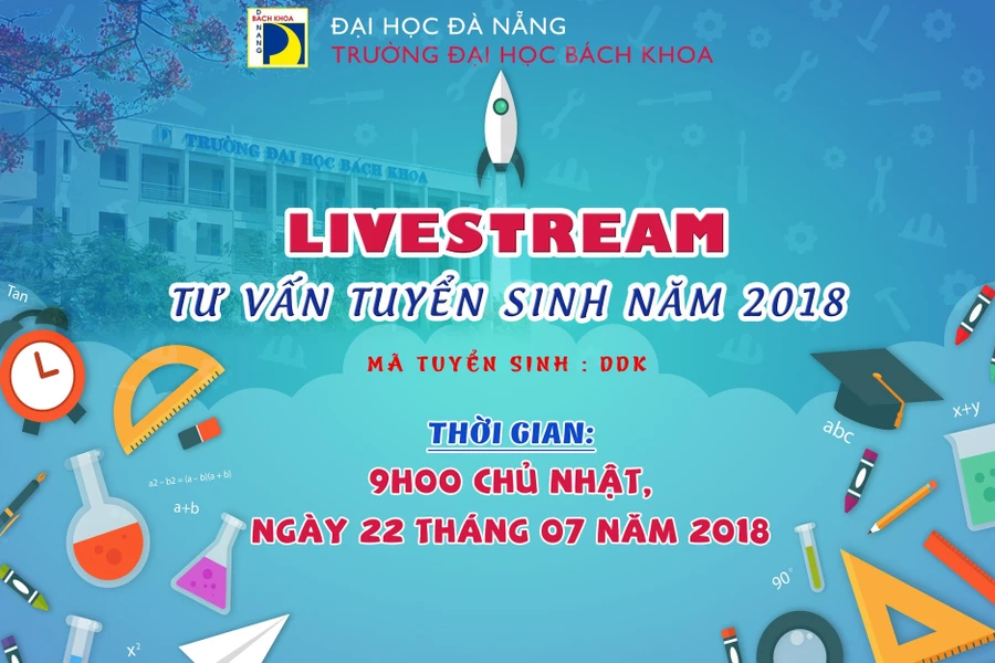 Thí sinh và phụ huynh có thể đặt câu hỏi trong phần comment giới thiệu sự kiện tại trang fanpaage của trường ĐH Bách khoa, ĐH Đà Nẵng.