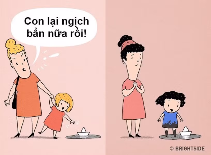 Cha mẹ thông minh sẽ hiểu rằng việc cố gắng giữ quần áo của trẻ sạch sẽ và gọn gàng không phải lúc nào cũng tốt cho sự phát triển của trẻ. Nói với trẻ hãy ra ngoài chơi nhưng bắt chúng không được làm bẩn quần áo quả là điều phi lý.