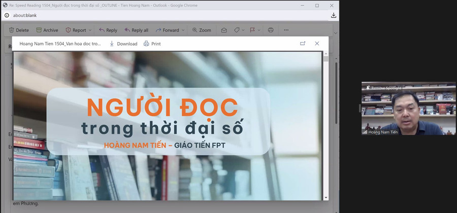 Chuyên gia Hoàng Nam Tiến chia sẻ ý kiến tại hội thảo online. Chuyên gia Hoàng Nam Tiến chia sẻ ý kiến tại hội thảo online.
