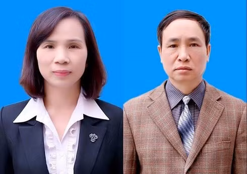 Hai cựu PGĐ Sở GD&ĐT tỉnh Hà Giang - Triệu Thị Chính và Phạm Văn Khuông.