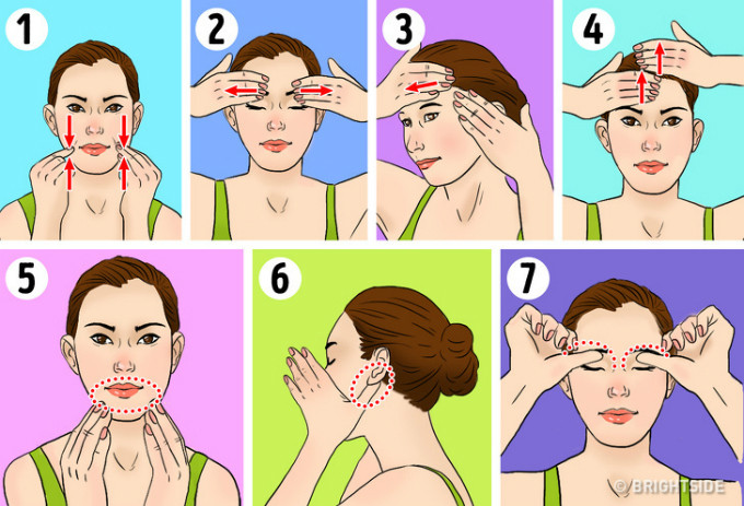 Massage mặt hàng ngày giúp giảm chảy xệ, tăng đàn hồi cho da. Massage mặt hàng ngày giúp giảm chảy xệ, tăng đàn hồi da.