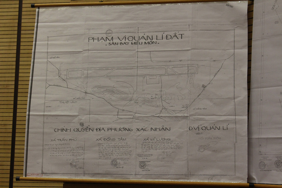 Bản đồ phạm vi quản lý đất sân bay Miếu Môn