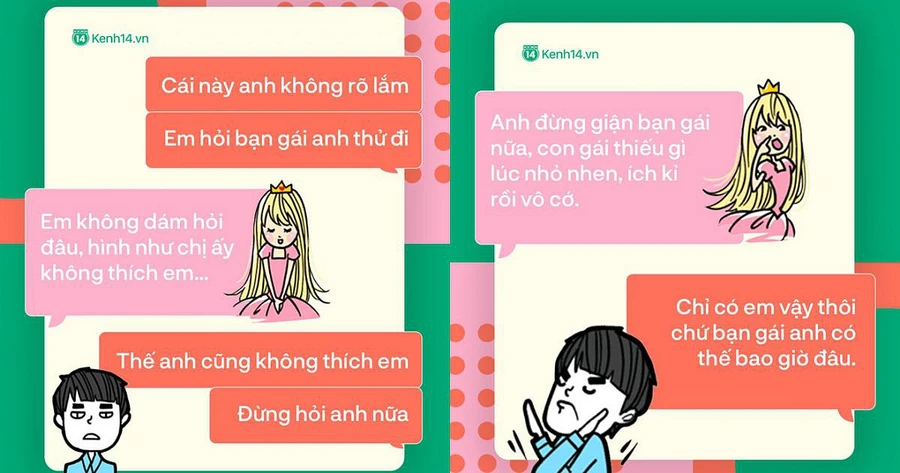 Bạn trai "cà khịa" mấy cô em gái mưa.