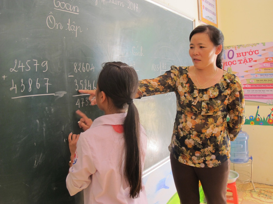 Không chỉ truyền kiến thức, GV cần gieo suy nghĩ, lời nói đẹp đến mỗi HS. Ảnh: Đức Trí Không chỉ truyền kiến thức, GV cần gieo suy nghĩ, lời nói đẹp đến mỗi HS. Ảnh: Đức Trí