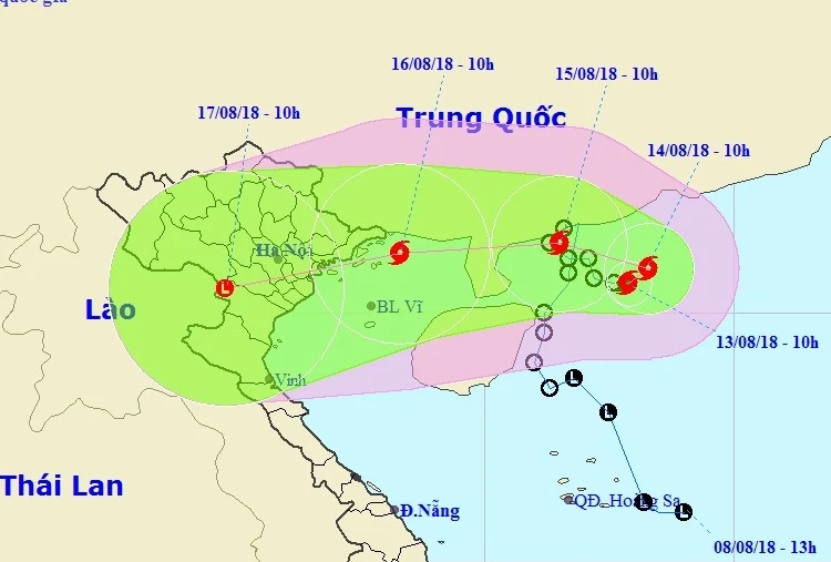 Trung tâm Dự báo Khí tượng thủy văn quốc gia cho biết đường đi và diễn biến của bão số 4 rất phức tạp, khó lường