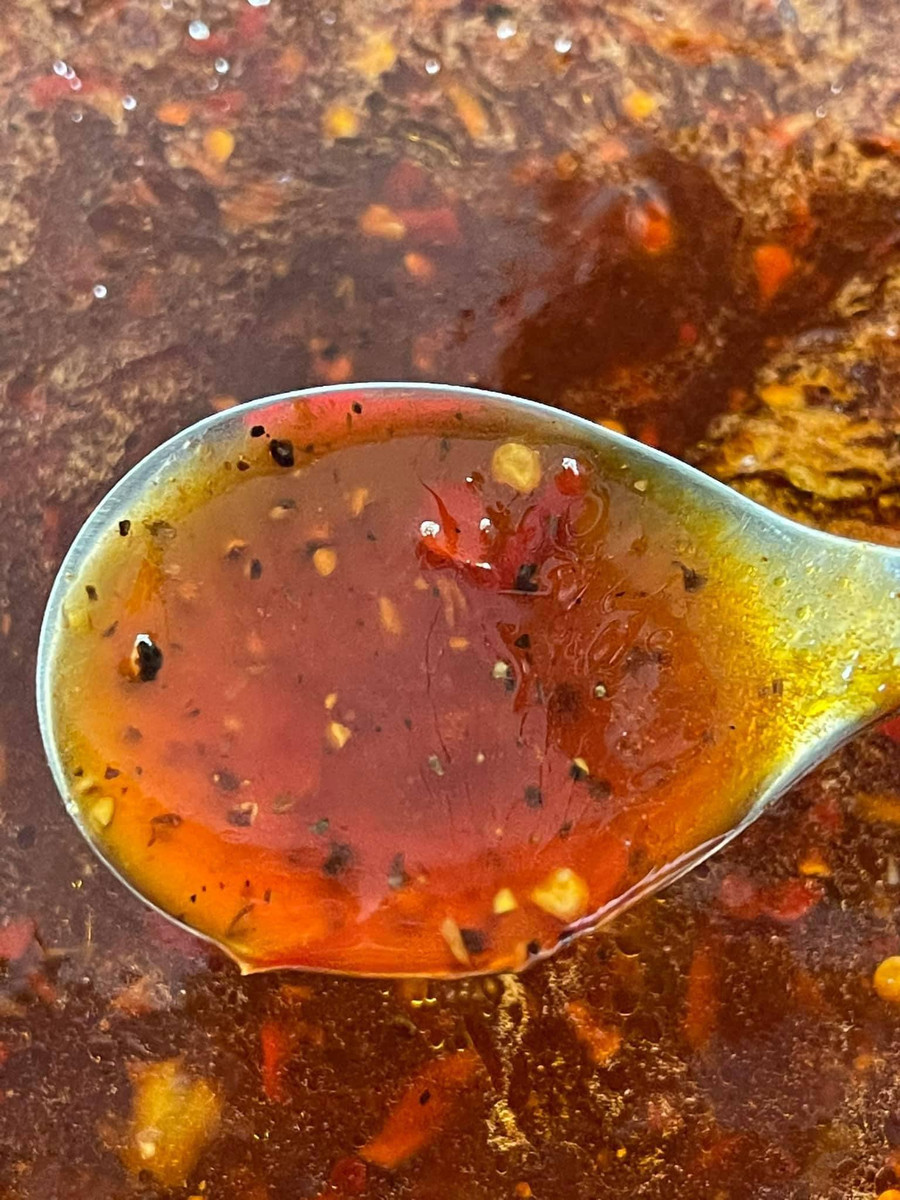 Thành phẩm sốt kho, màu lên rất đẹp.