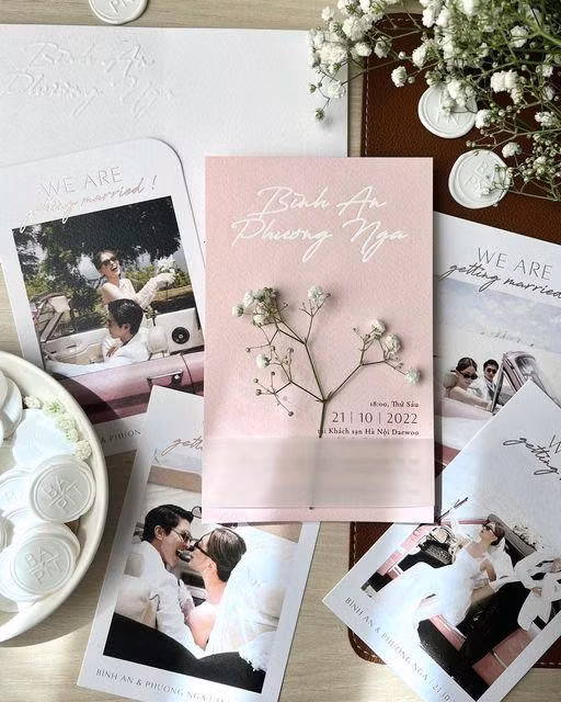 Thiệp cưới tinh tế của Bình An - Phương Nga.