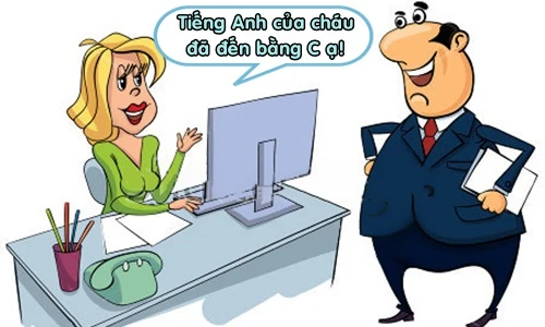 Sếp bất bình với trình độ tiếng Anh của thư ký