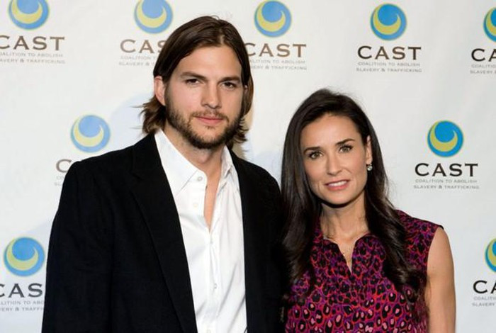 Demi Moore và Ashton Kutcher khi còn là vợ chồng.